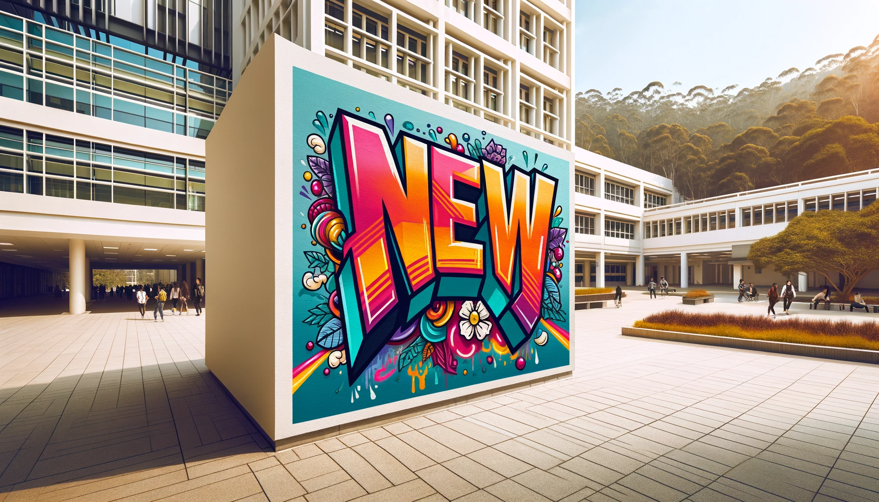Campus mit Graffiti Neu in 2024